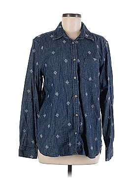 American Eagle Outfitters Long Sleeve Button-Down Shirt (view 1)