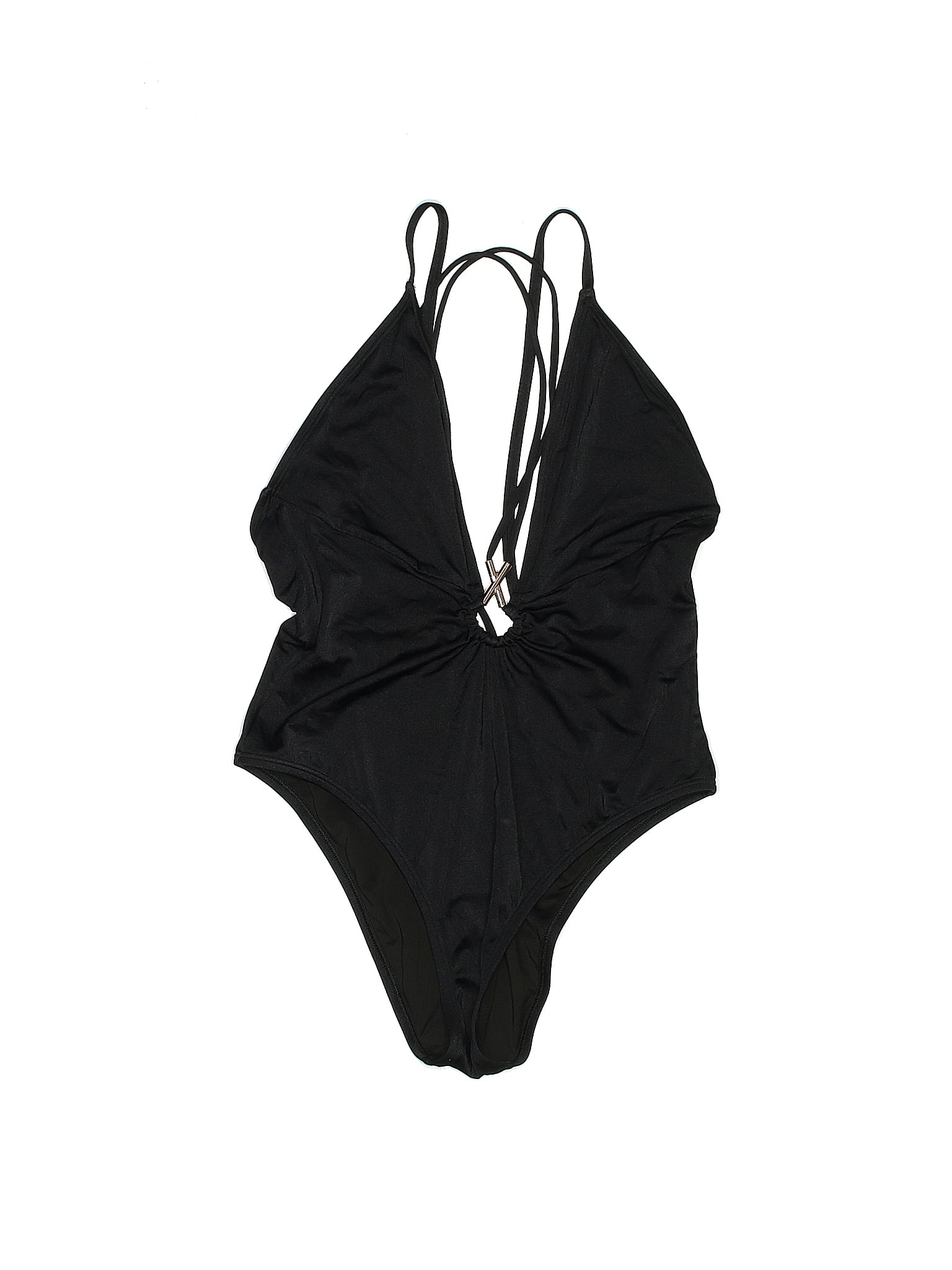 Victorias Secret Solid Black One Piece Swimsuit Size L 56 Off Thredup