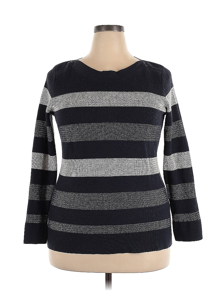 Grey Multi Texture Block Pullover main image 1