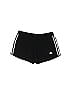 Adidas 100% Polyester Solid Stripes Chevron Black Athletic Shorts Size L - photo 1