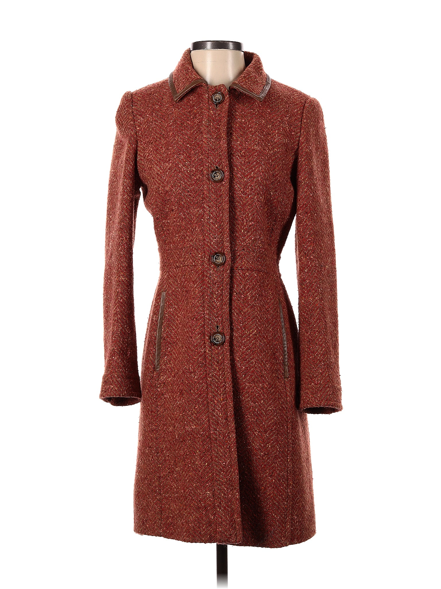 Coach Red Wool Coat Size XS - 61% off | ThredUp