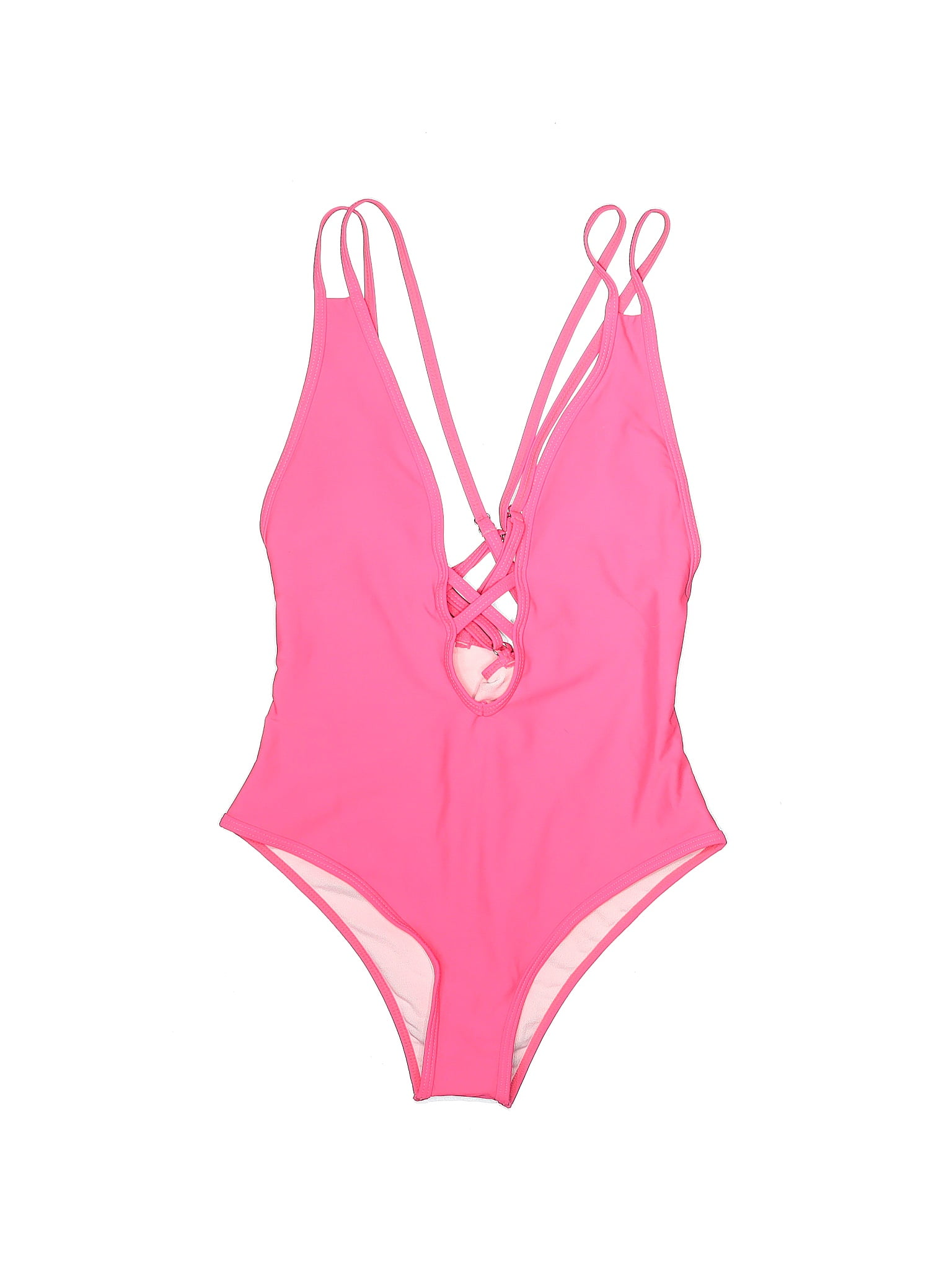 Shein Solid Pink One Piece Swimsuit Size S 50 Off Thredup 3080