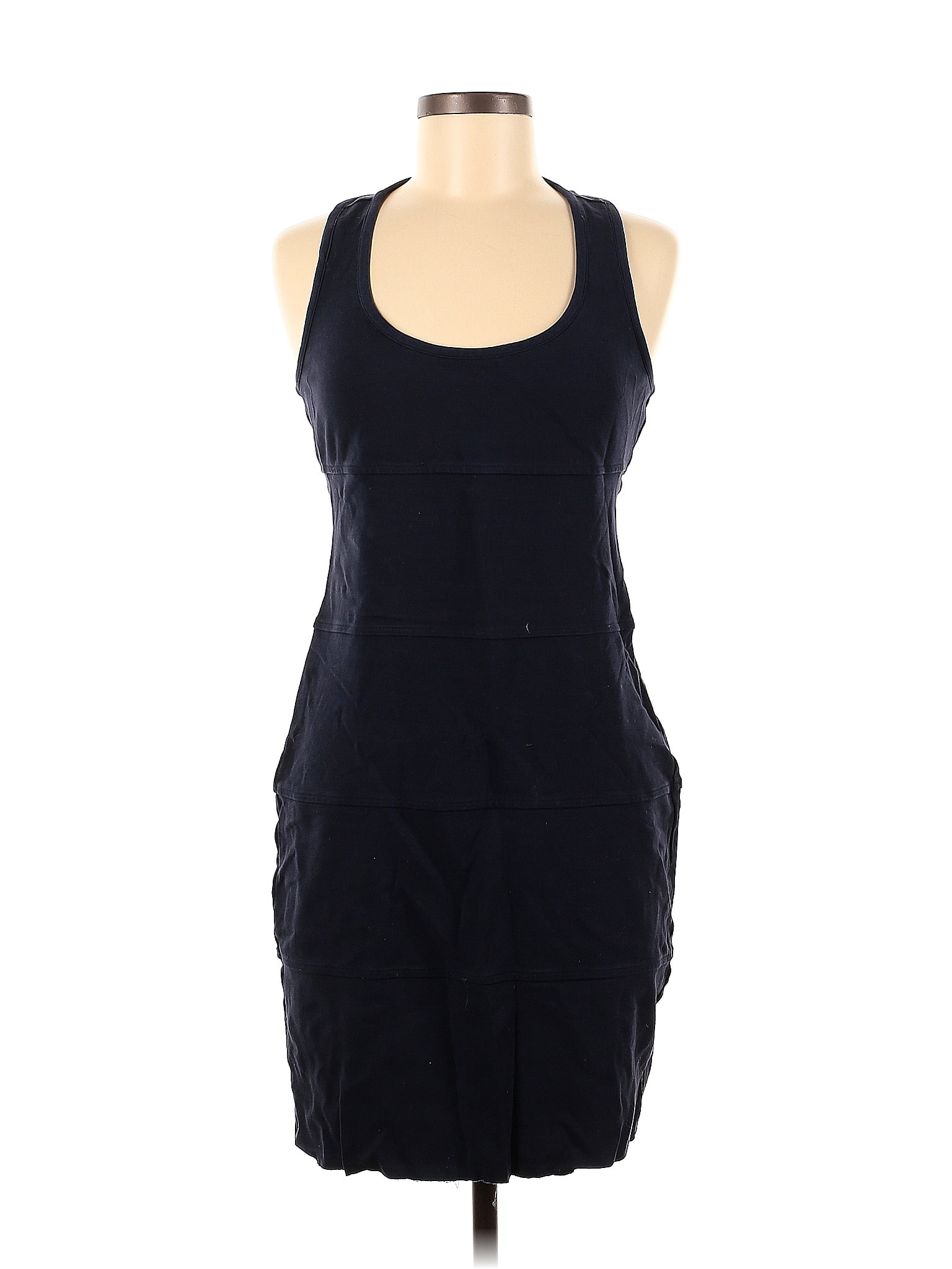 Diane von Furstenberg Solid Navy Black Casual Dress Size 6 - 83