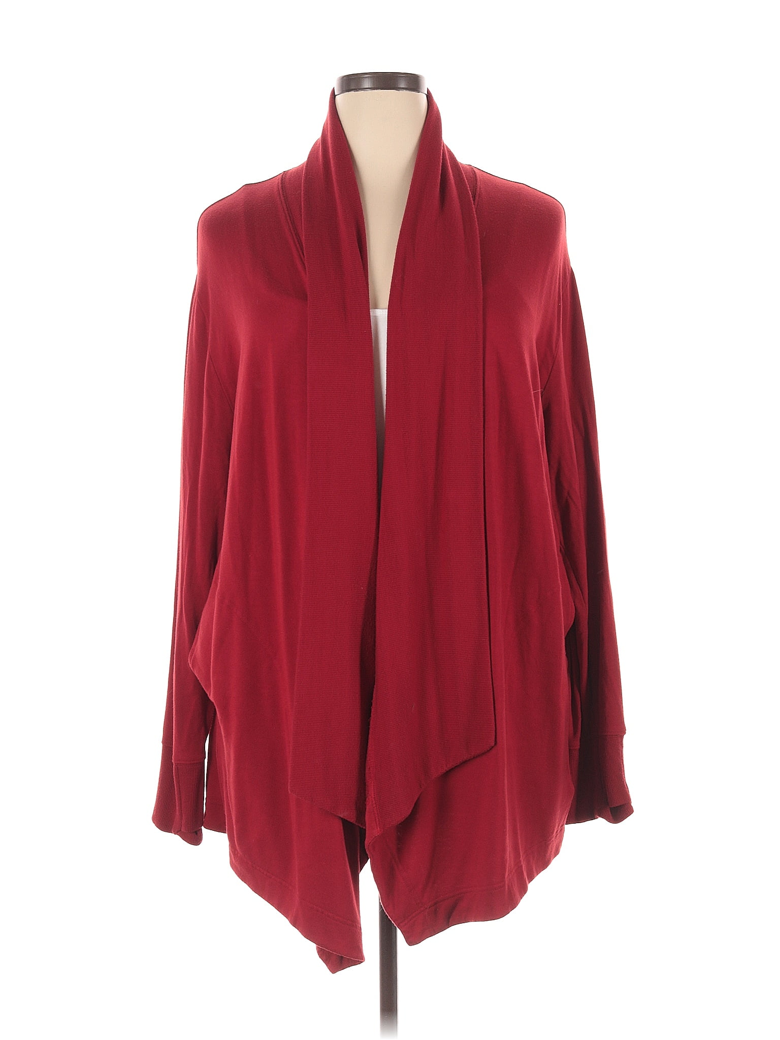 Athleta Color Block Solid Red Burgundy Cardigan Size Xl - 59% Off 