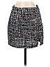 Blue Rain 100% Polyester Tweed Marled Grid Plaid Gray Casual Skirt Size S - photo 1