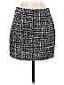 Blue Rain 100% Polyester Tweed Marled Grid Plaid Gray Casual Skirt Size S - photo 2