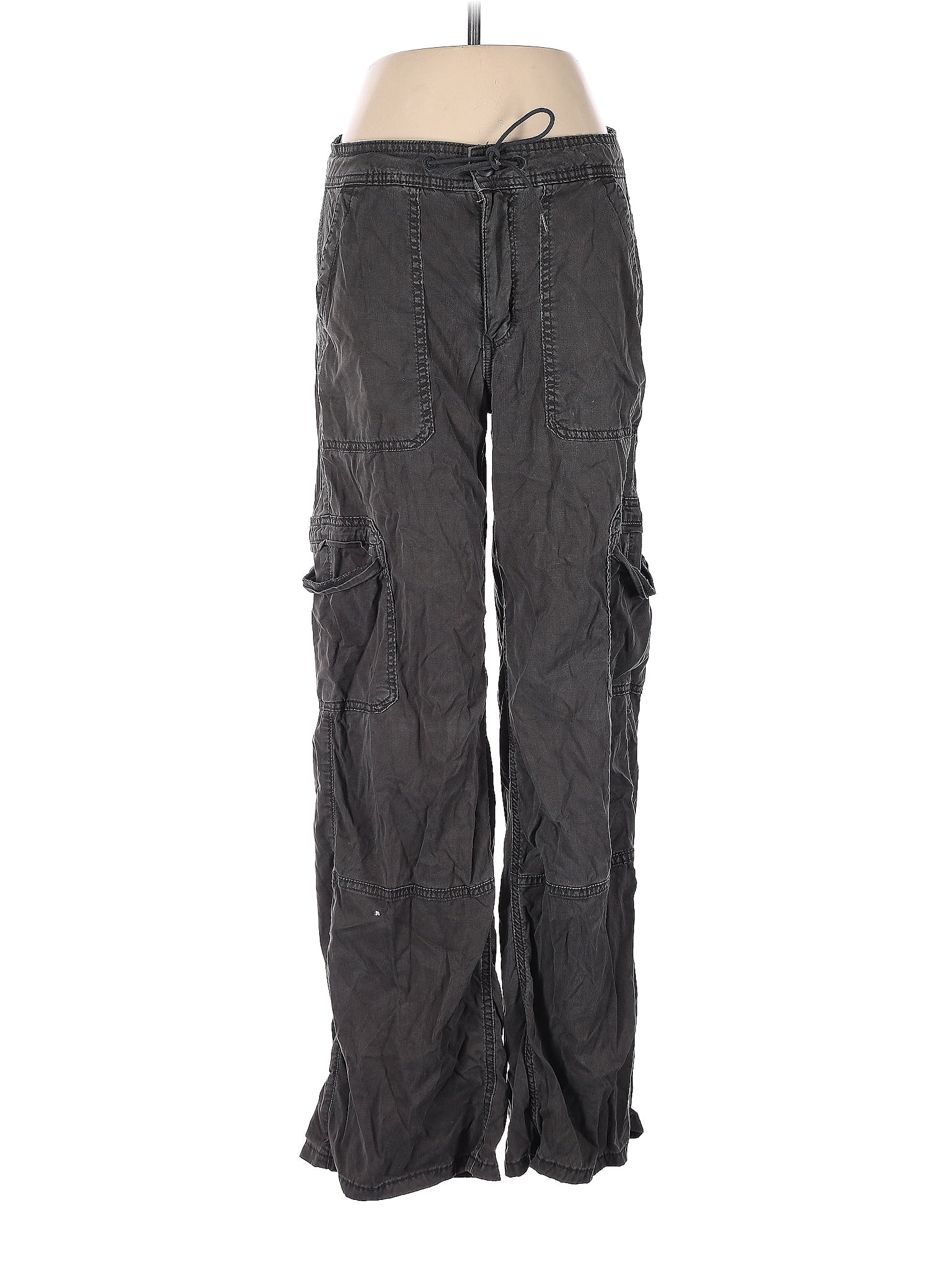 American Eagle Outfitters Solid Black Gray Cargo Pants Size 4 35 off