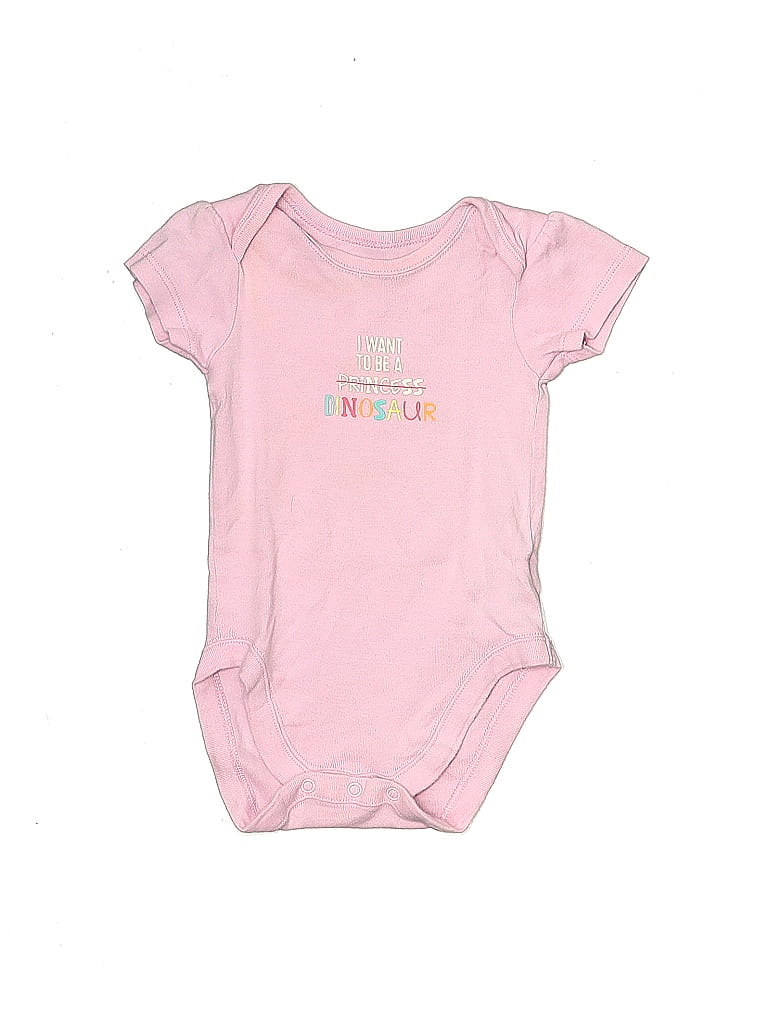 The Children's Place 100% Cotton Pink Short Sleeve Onesie Size 3-6 mo - photo 1