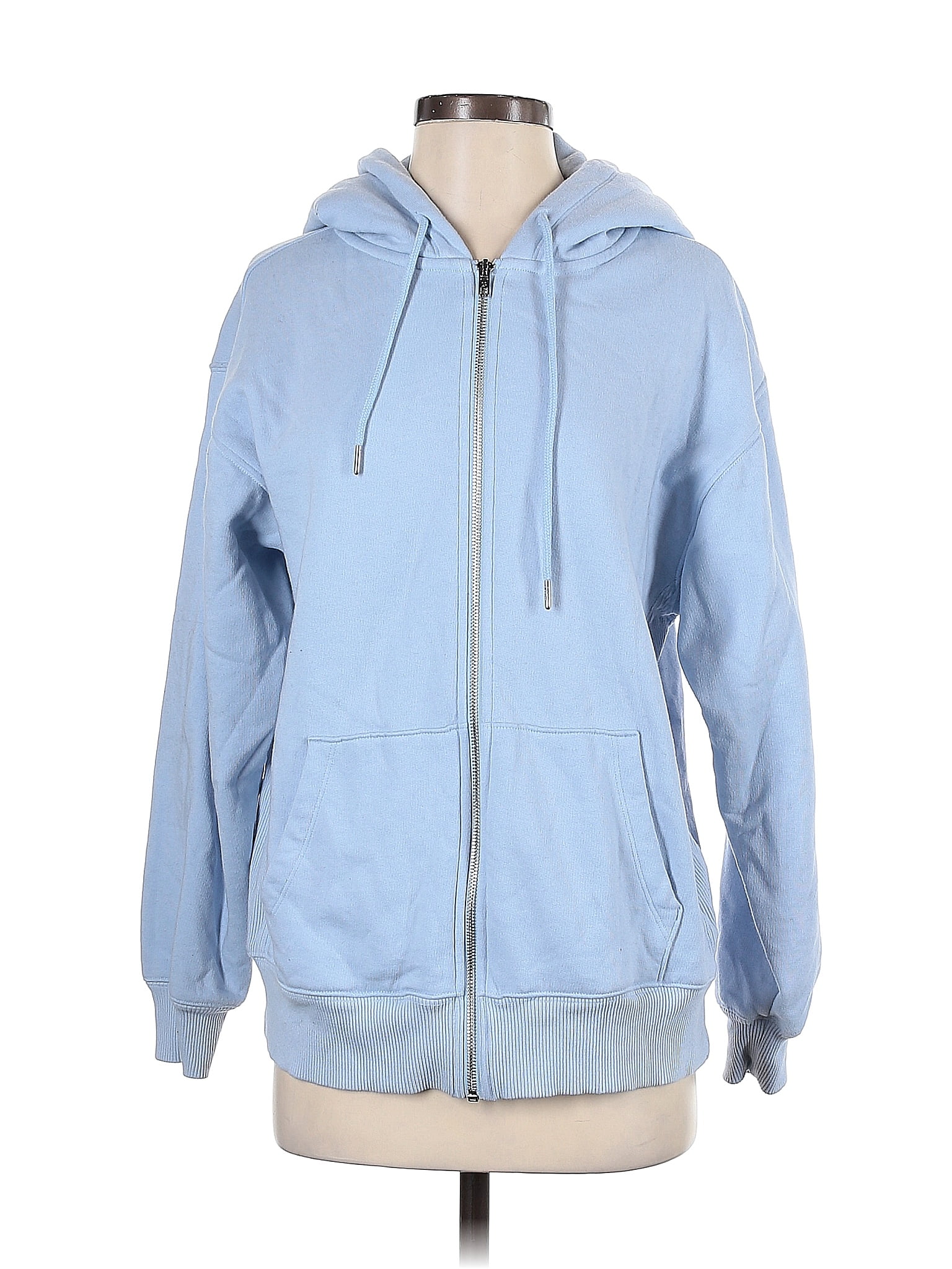 Victoria's Secret Pink Solid Blue Zip Up Hoodie Size XS 47 off ThredUp