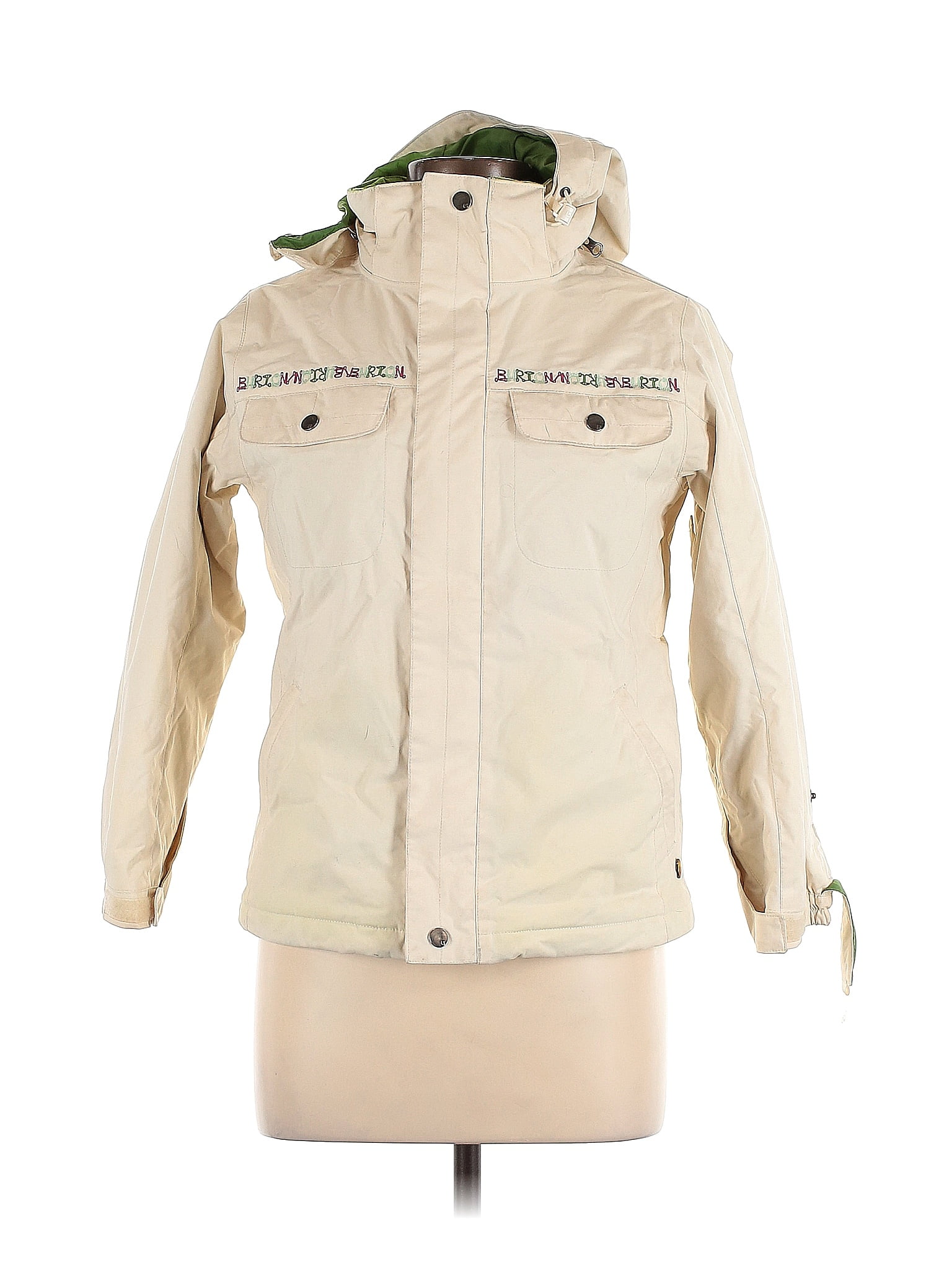 Burton 100 Nylon Ivory Coat Size L 81 off ThredUp