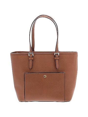 MICHAEL Michael Kors 100 Leather Solid Brown Leather Tote One