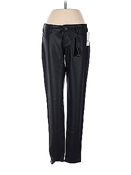 Black Faux Leather Pants (view 1)