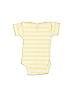 Gerber 100% Cotton Stripes Yellow Short Sleeve Onesie Size 0-3 mo - photo 2