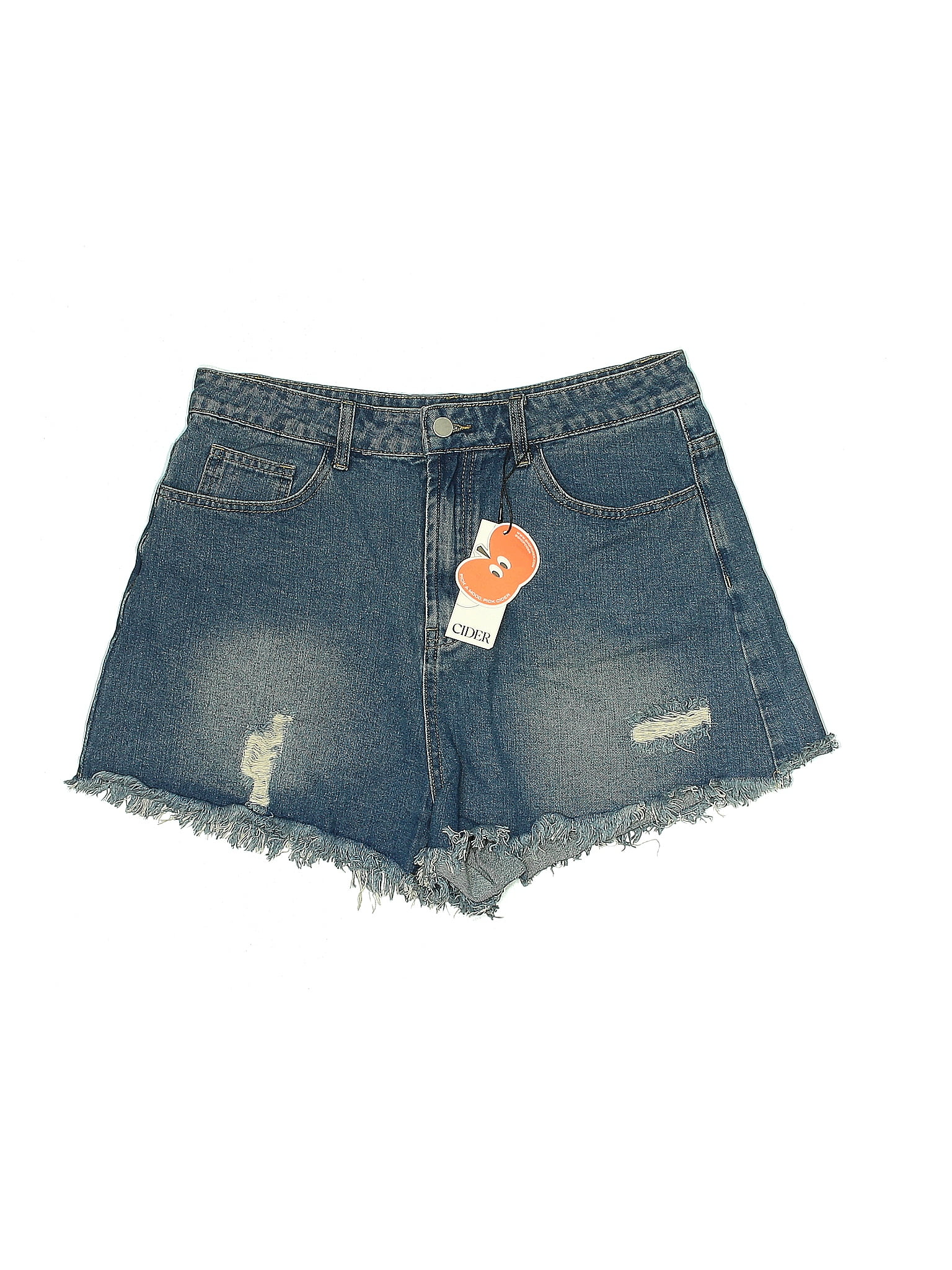 Cider Solid Blue Denim Shorts Size XL 57 off ThredUp