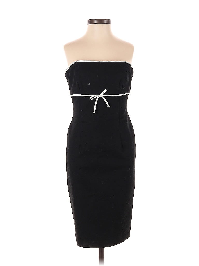 Robe Cocktail Laundry By Shelli Segal - Taille 10, Noir Et Crème - Occasion Très Bon état