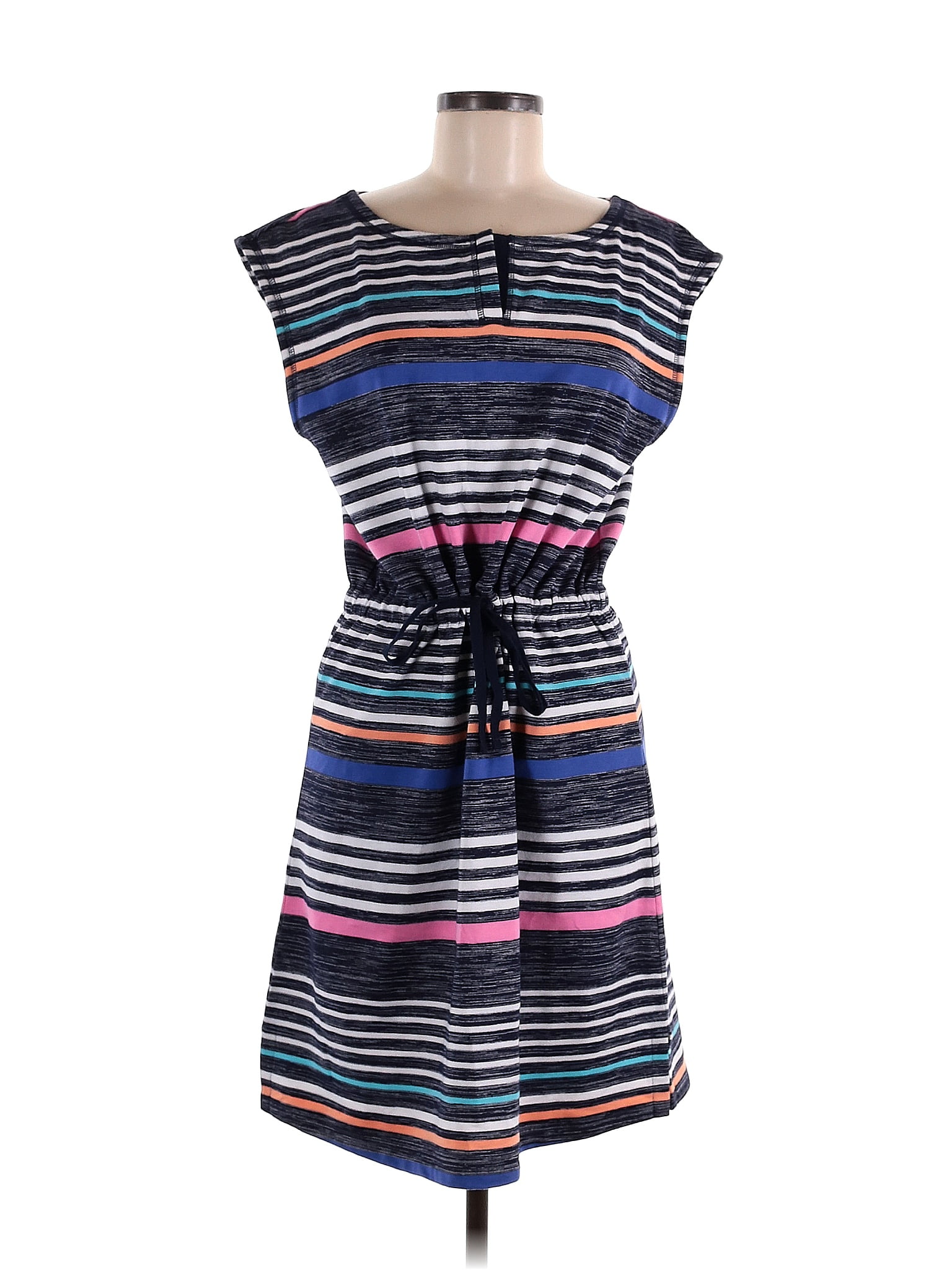 T By Talbots Stripes Blue Casual Dress Size M 72 Off Thredup