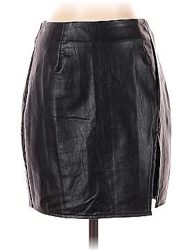 by the way. Faux Leather Skirt (view 1)