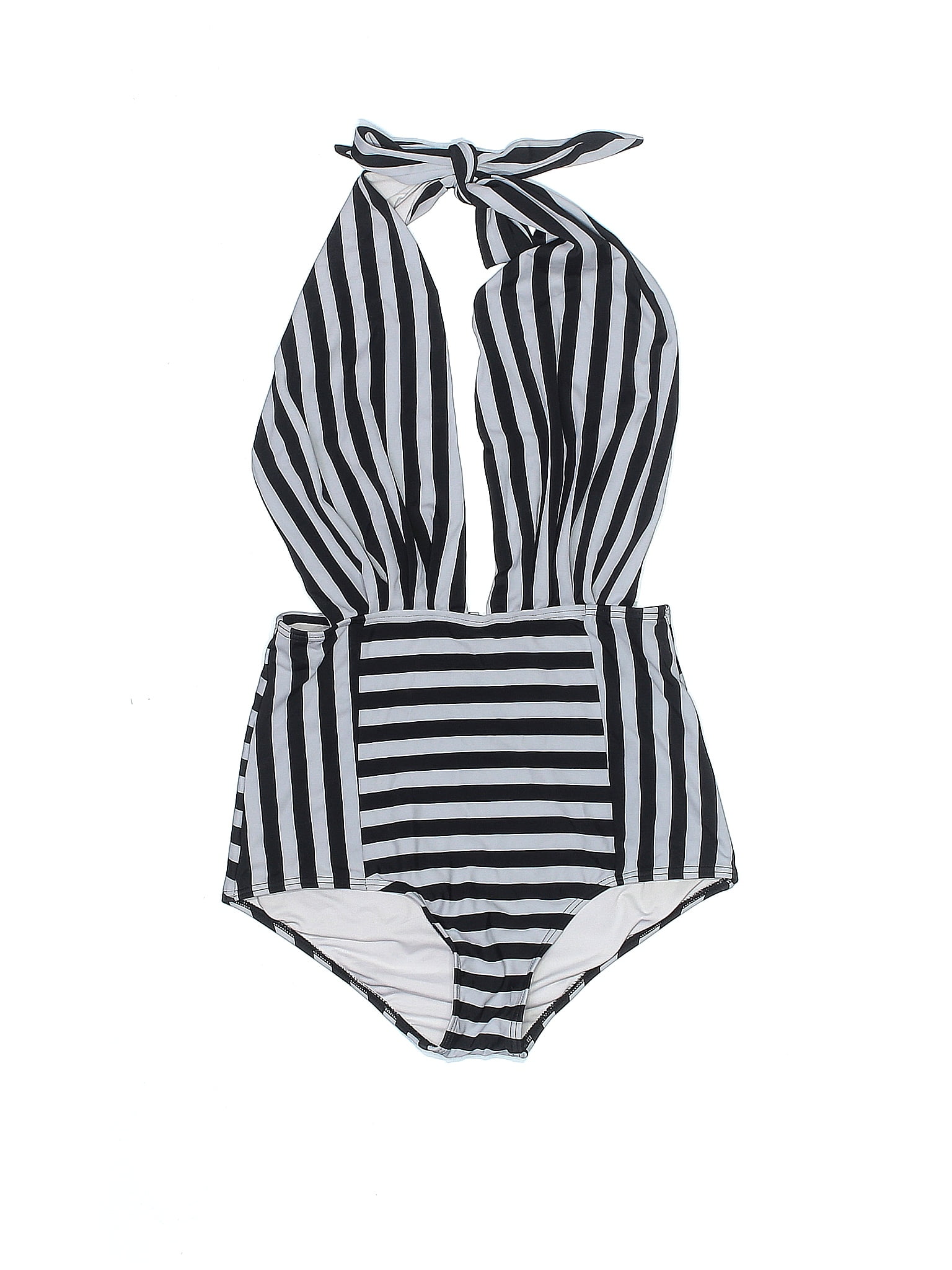 Cocoship Stripes Multi Color Gray One Piece Swimsuit Size M 37 Off Thredup 6890