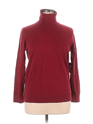 Tommy hilfiger burgundy clearance sweater