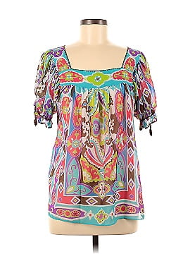 Nicole by Nicole Miller Short Sleeve Blouse (view 1)