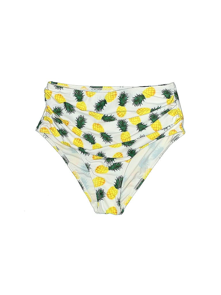 Unbranded Print Yellow Swimsuit Bottoms Size M - photo 1
