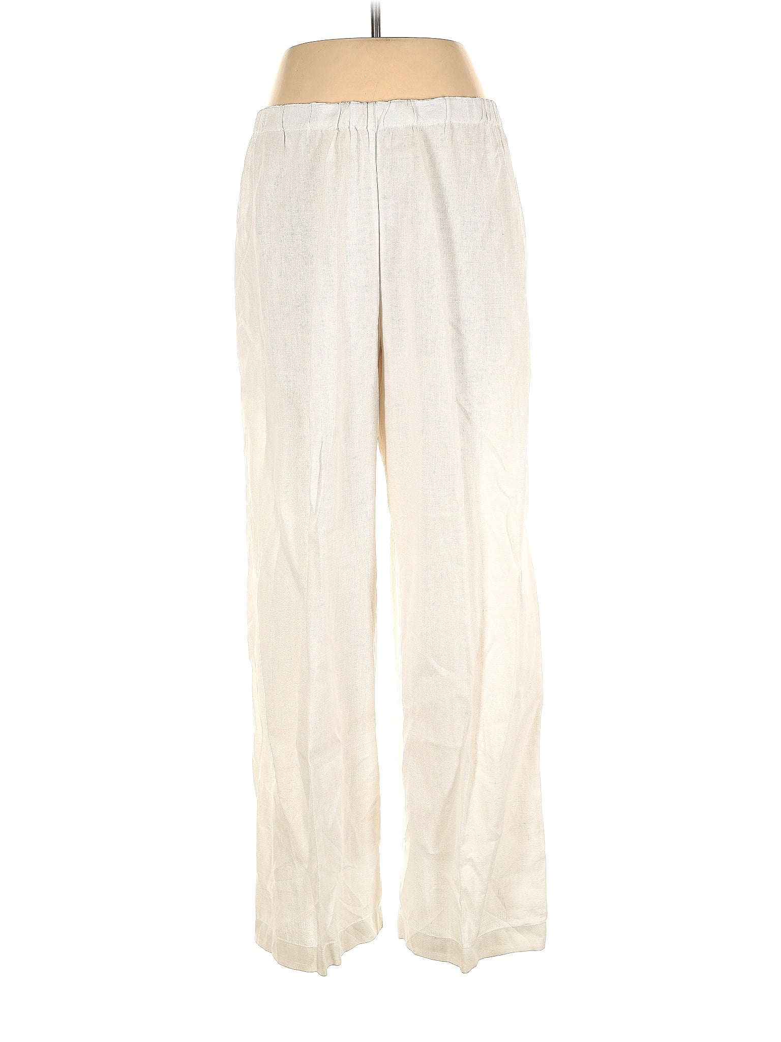 Chico's 100% Linen Solid White Ivory Linen Pants Size Lg (2) - 74% off ...