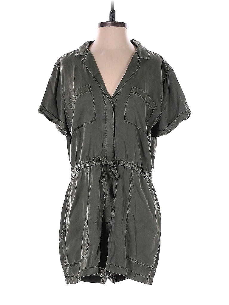 Abercrombie & Fitch 100 Lyocell Solid Gray Romper Size L 61 off ThredUp