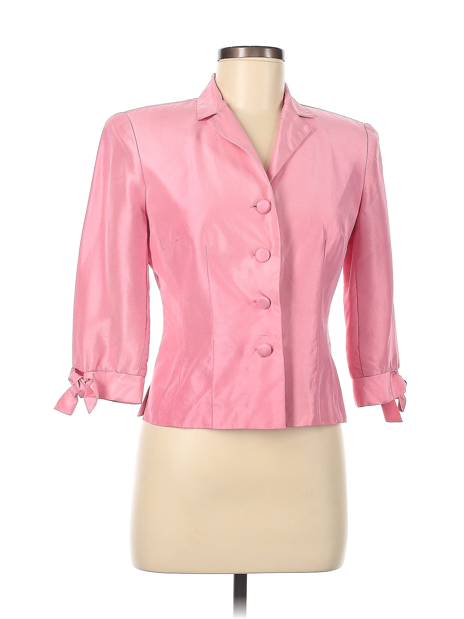 Maggy Rainbow Plaid Silk Button Down Front Blazer Jacket