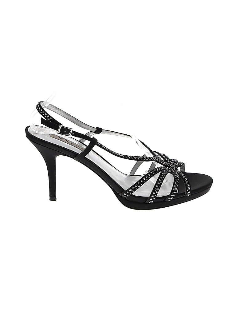 Nina Grid Black Heels Size 9 - photo 1