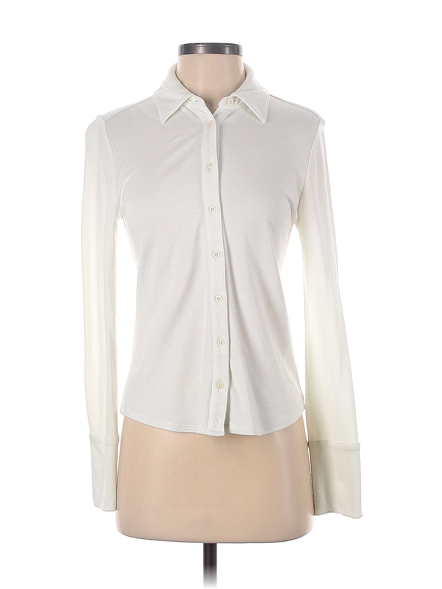 Banana Republic White Ivory Long Sleeve Button Down Shirt Size Xs 71