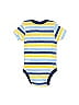 Quiltex Color Block Stripes Blue Short Sleeve Onesie Size 0-3 mo - photo 2