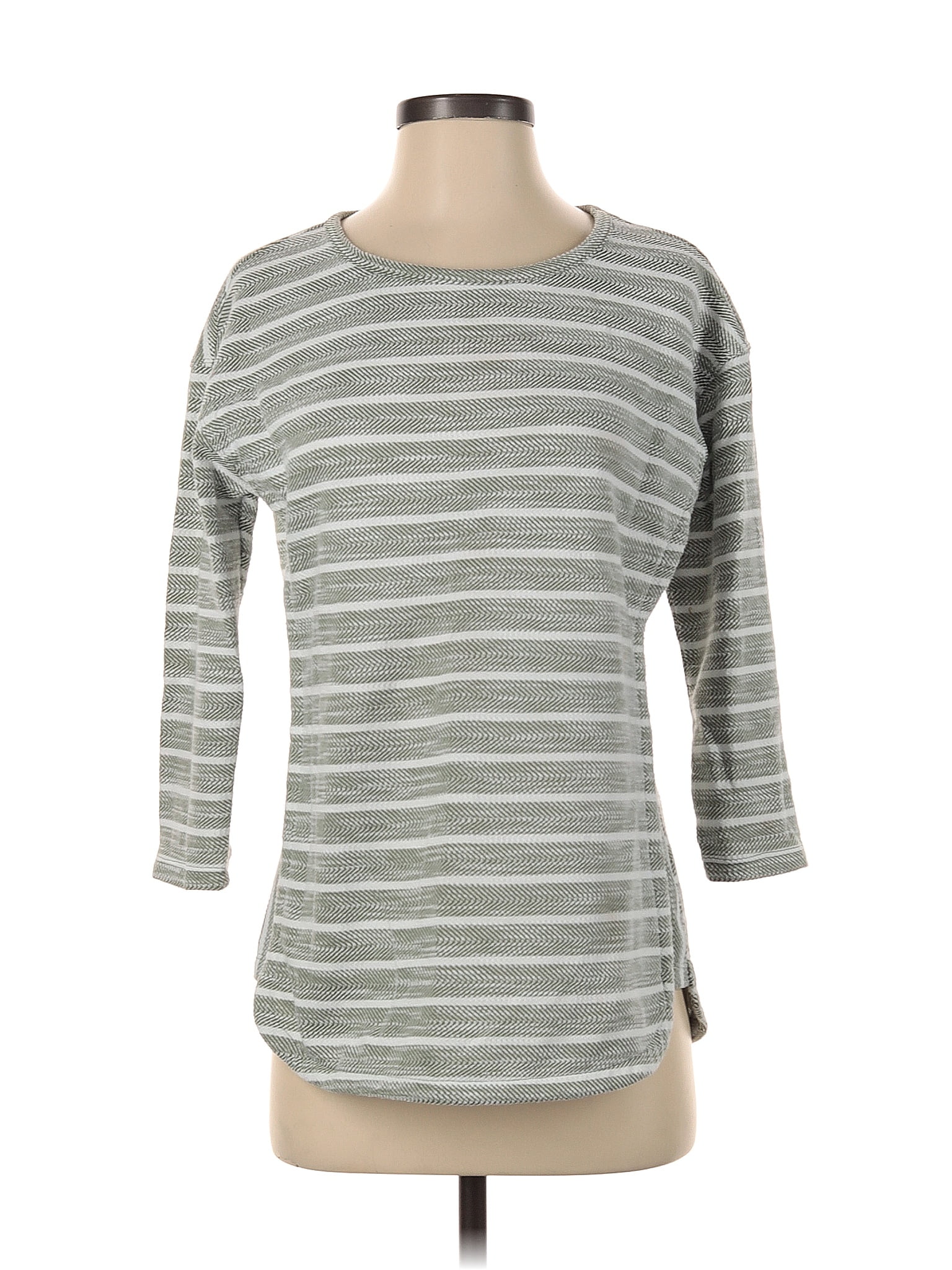 T by Talbots Color Block Stripes Gray Long Sleeve Top Size XS - 73% off ...