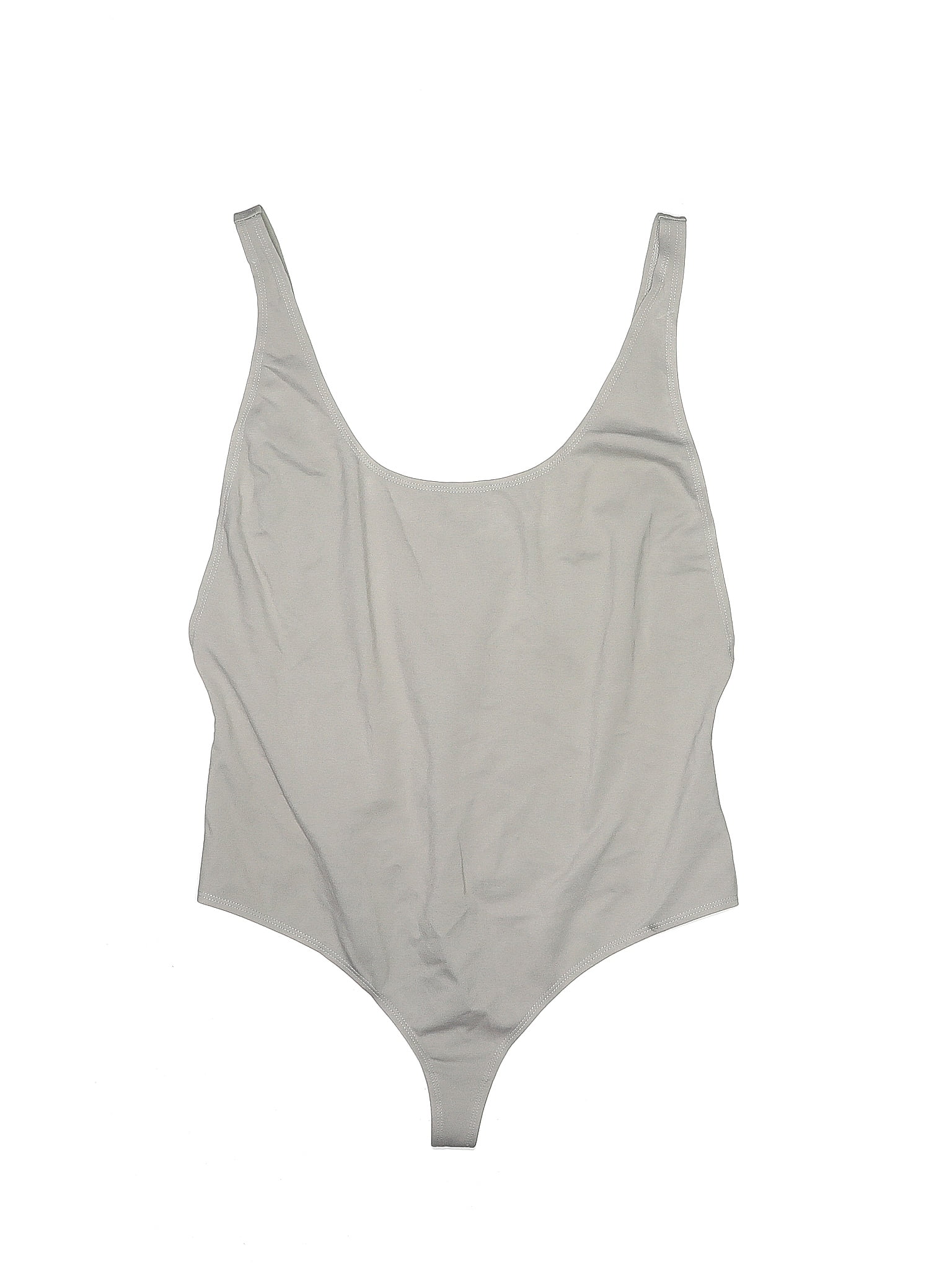 LPA Solid Gray Bodysuit Size XL 78 off ThredUp