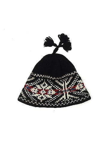 Supreme 100% Wool Color Block Black Knit Wool Tassel Beanie One