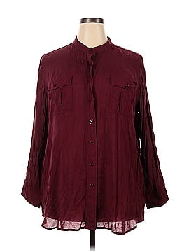 Woman Within Long Sleeve Button-Down Shirt (view 1)