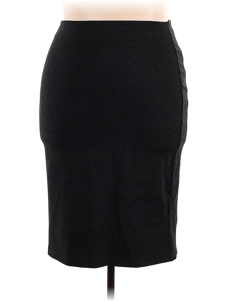 T Tahari Solid Black Casual Skirt Size 18 (Estimated) (Plus) - photo 1