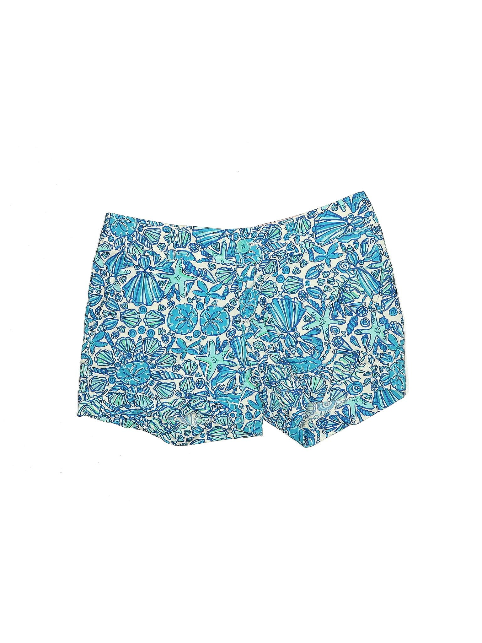 Lilly Pulitzer 100 Cotton Blue Shorts Size 4 67 Off Thredup