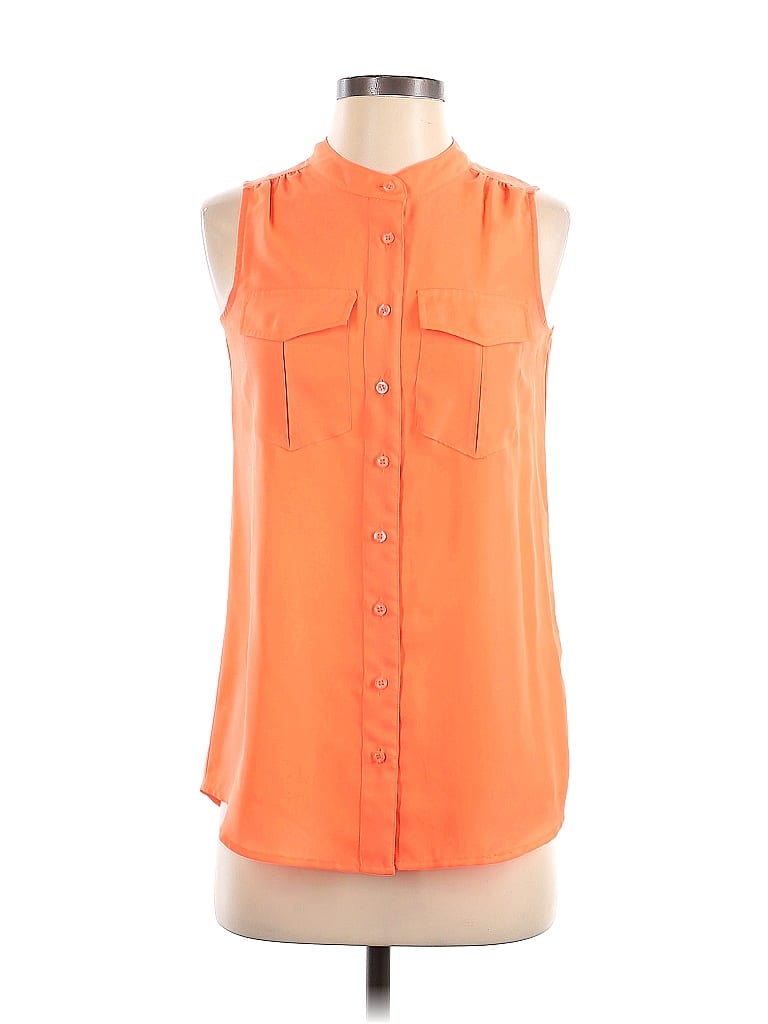 Pre-owned J.crew Factory Store Sleeveless Blouse In Orange