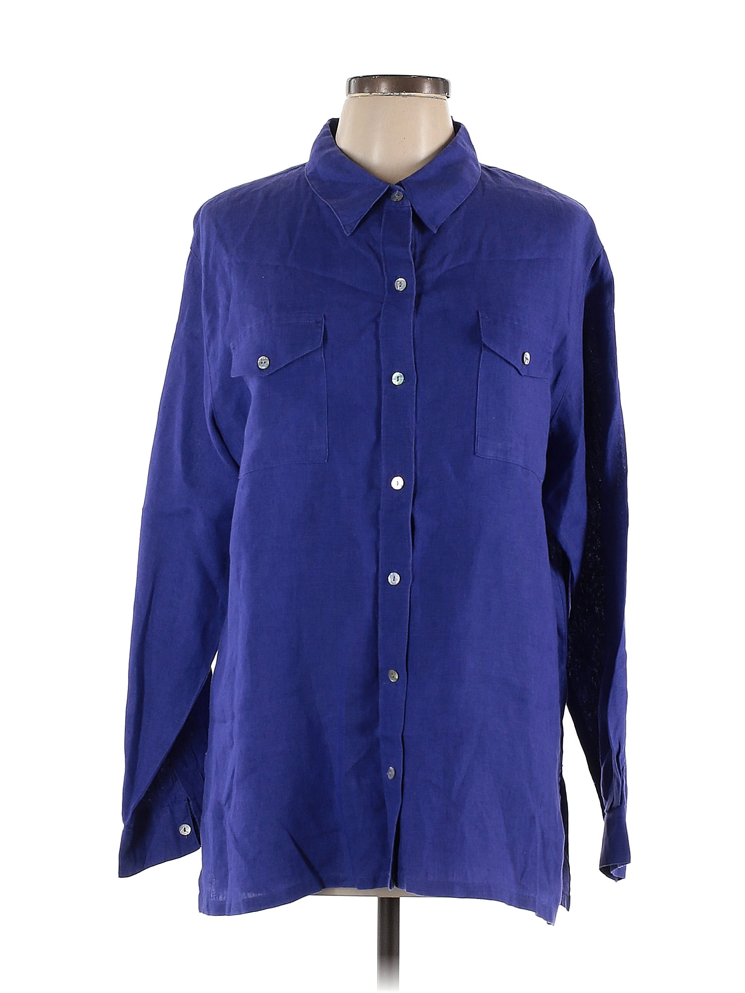 Chemise Femme Chico's Taille 0 Violette - Manches Longues à Bretelle - En Rayon - Occasion Très Bon État
