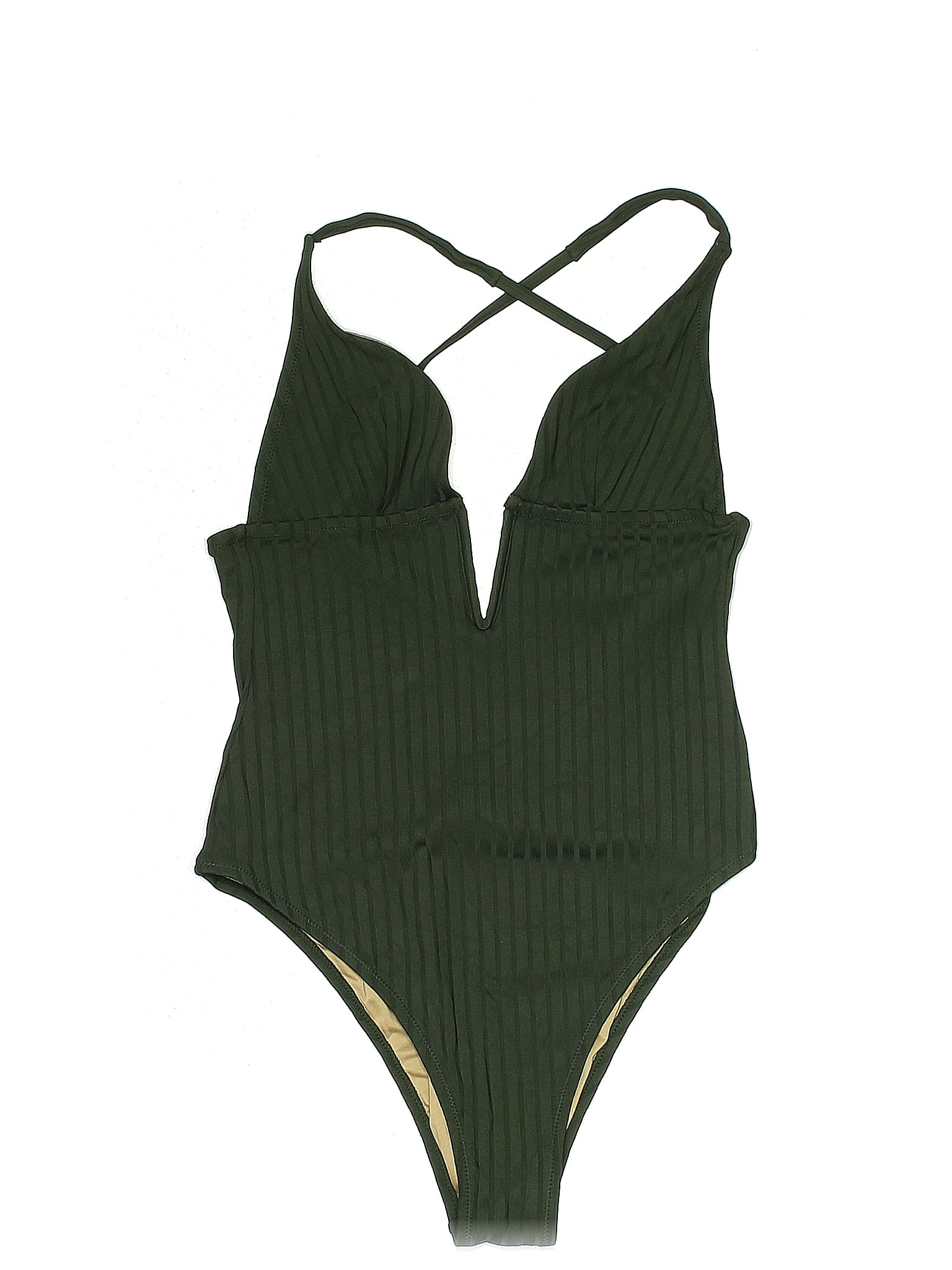 Shade And Shore Solid Green One Piece Swimsuit Size M 45 Off Thredup 2076