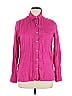 Talbots 100% Linen Pink Long Sleeve Button-Down Shirt Size 14 - photo 1