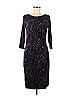 Talbots Jacquard Marled Paisley Brocade Black Casual Dress Size M - photo 1