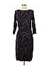 Talbots Jacquard Marled Paisley Brocade Black Casual Dress Size M - photo 2