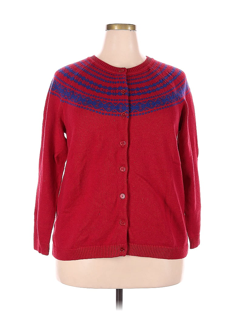 Talbots Red Cardigan Size 2x Plus 72 Off Thredup