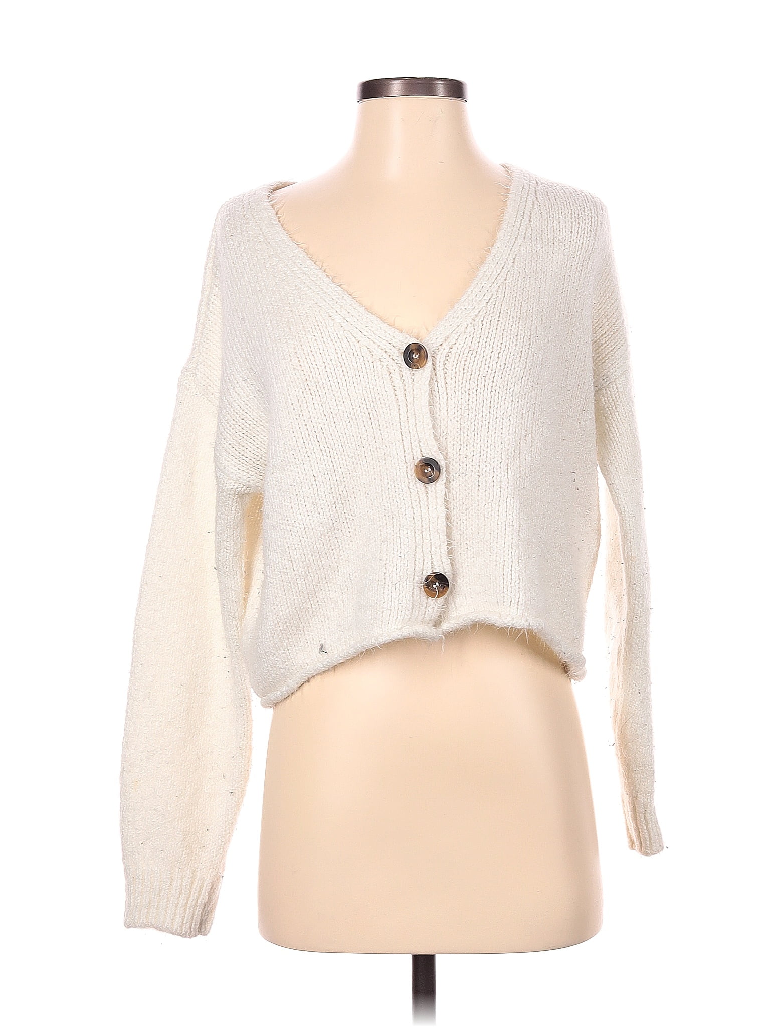 Urban Outfitters Color Block Solid Ivory Cardigan Size XS 62 off
