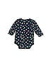 Circo 100% Cotton Floral Motif Hearts Black Long Sleeve Onesie Size 6 mo - photo 2