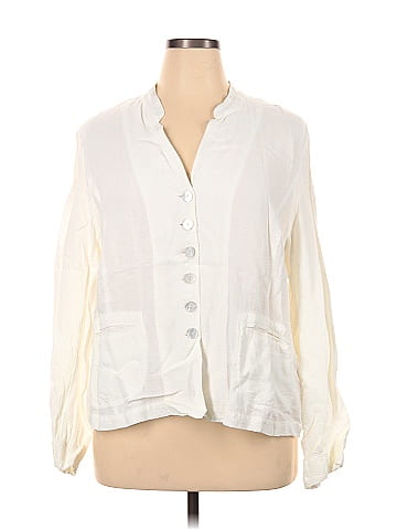 Eileen fisher white on sale jacket