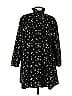 H&M 100% Polyester Floral Motif Black Casual Dress Size L - photo 1