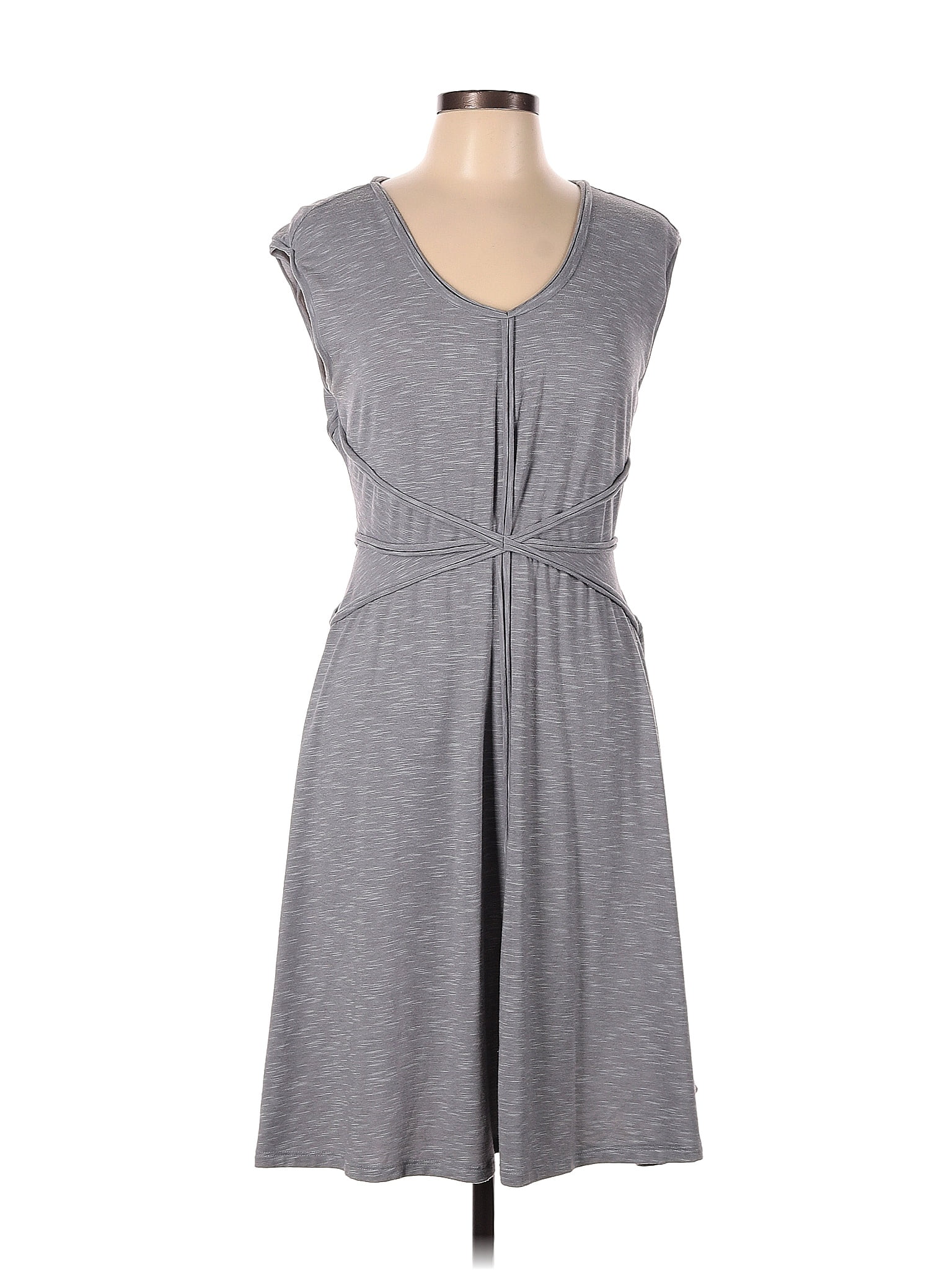 Chelsea And Theodore Solid Gray Casual Dress Size L 70 Off Thredup