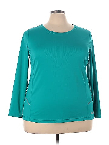 Teal hotsell fila shirt